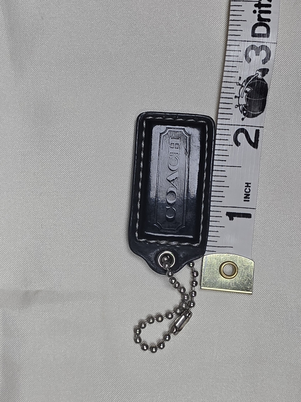 Coach Authentic Vintage Leather Hangtag Replacement Purse Charm Fob - Black